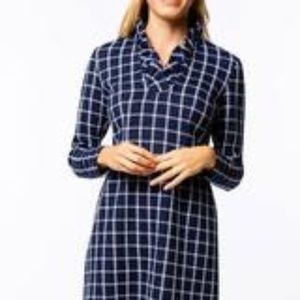 Tyler Boe Constance Jacquard Ruffle Collar Dress